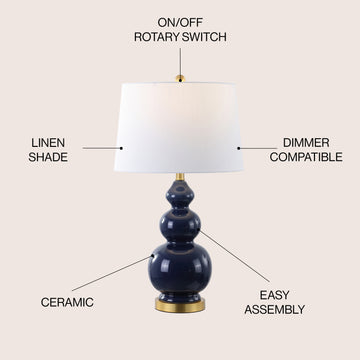 Bowen 27.5" Ceramic LED Table Lamp